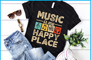Music Is My Happy Place Lover SVG, a Graphic by Creativeusart (Thumbnail 1 of 4)