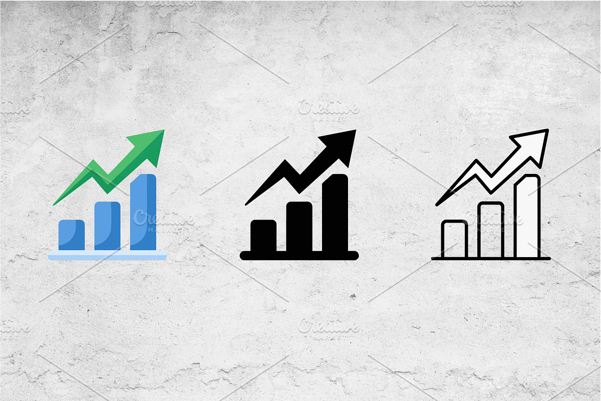 Growth Chart Icon Set - 3 Styles, an Outline Icon by Artonix (Photo 2 of 2)