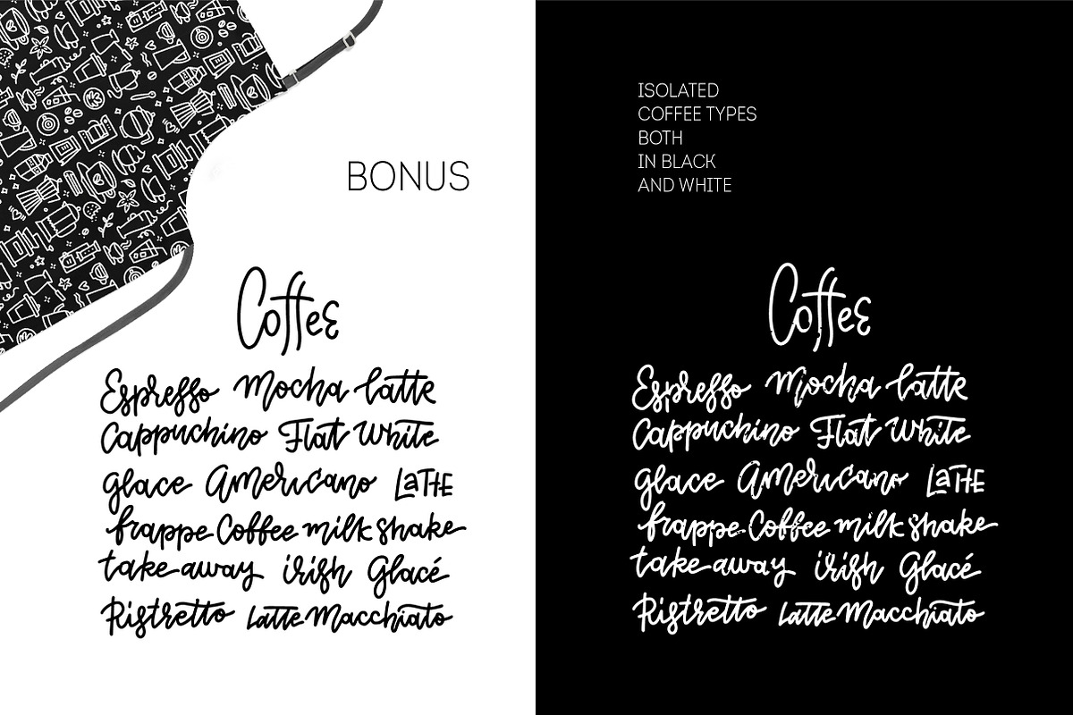 Coffee lettering &clipart collection, a Decorative Illustration by Lana Sham (Photo 14 of 15)