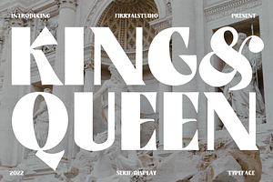 King & Queen – Display Serif, a Serif Font by Fikryal Studio