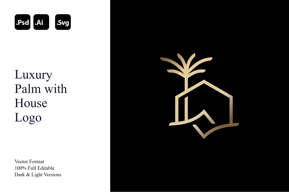 Luxury Palm with House Logo, a Branding & Logo Template by Luxury Logos (Photo 1 of 4)