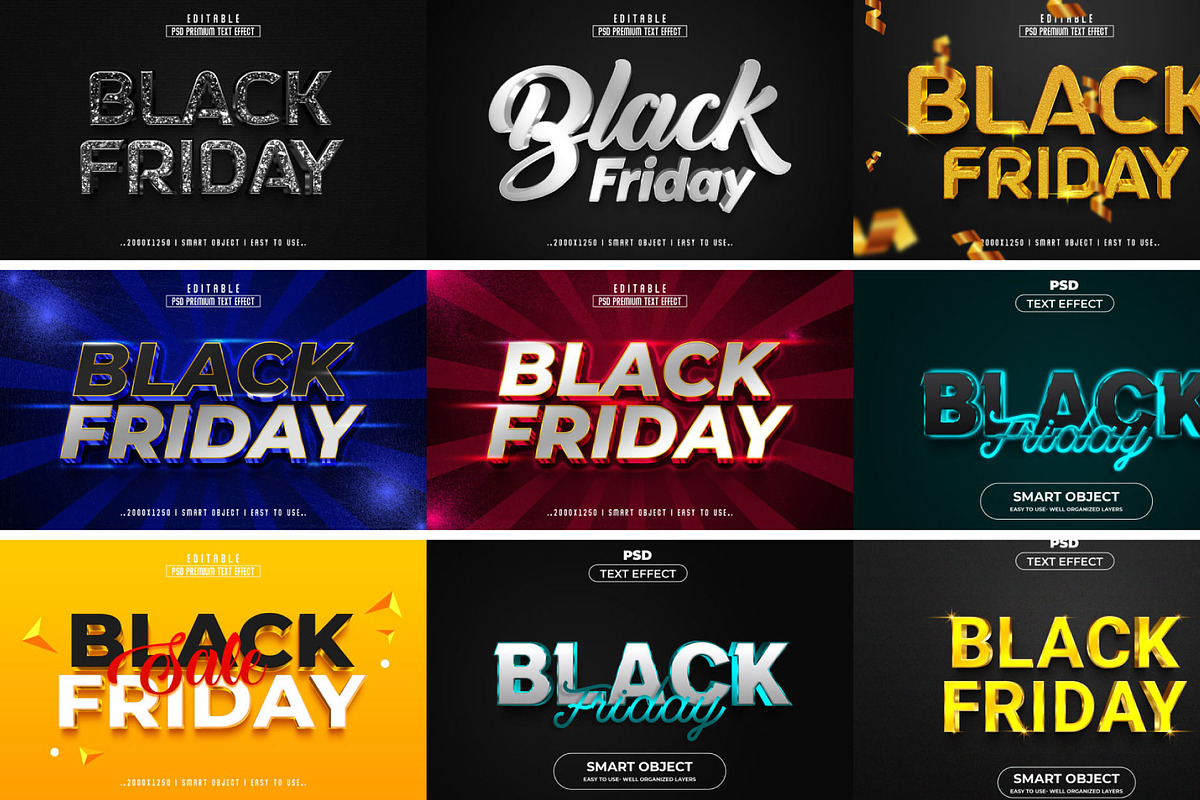 Psd Editable 3d Text Effect Bundle, a Layer Style Add-On by Md Jahidul99 (Photo 2 of 3)