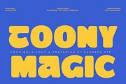 Toony Magic - Food Bold Font, a Sans Serif Font by Pandeka Studio (Thumbnail 1 of 9)