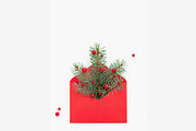 Christmas tree symbol in red envelop featuring christmas tree, envelope, and, a Holiday Photo by Julia Manga (Thumbnail 1 of 2)