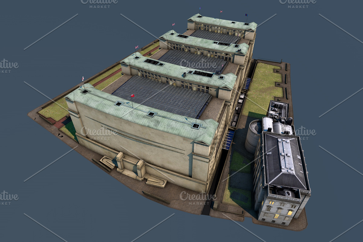 Ministry of Defence, London, UK, an Architecture 3D Model by Vertex Modelling (Photo 9 of 9)