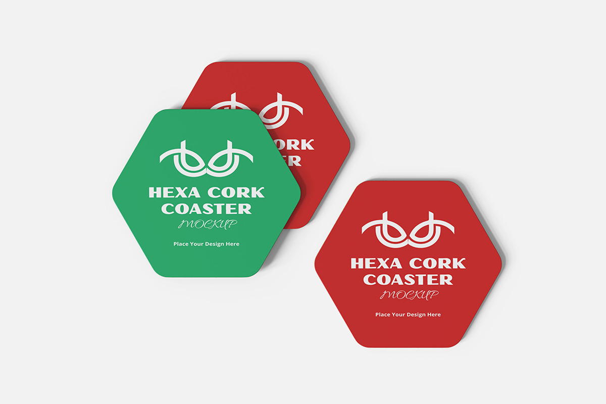 Hexa Cork Coaster Mockup, a Product Mockup by MrLetters (Photo 2 of 5)