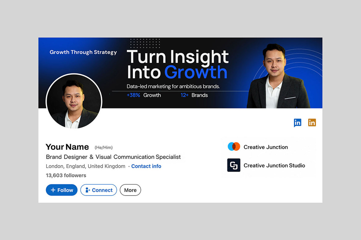 LinkedIn Banner Template Set, a Social Media Template by Pitchlook.Studio (Photo 3 of 3)