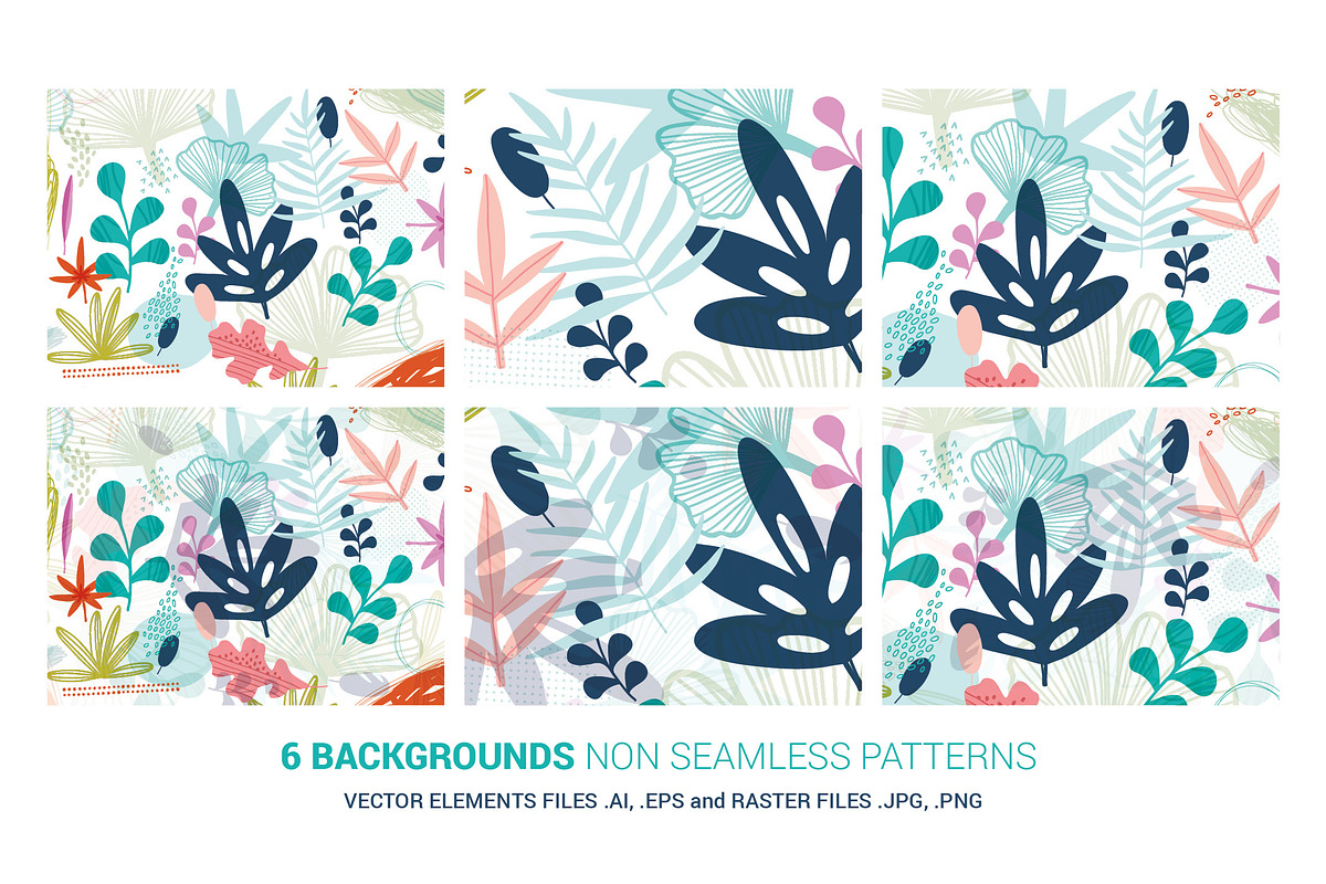 Abstract Leaves Designer Pack, a Texture Illustration by FourLeafLover (Photo 7 of 16)