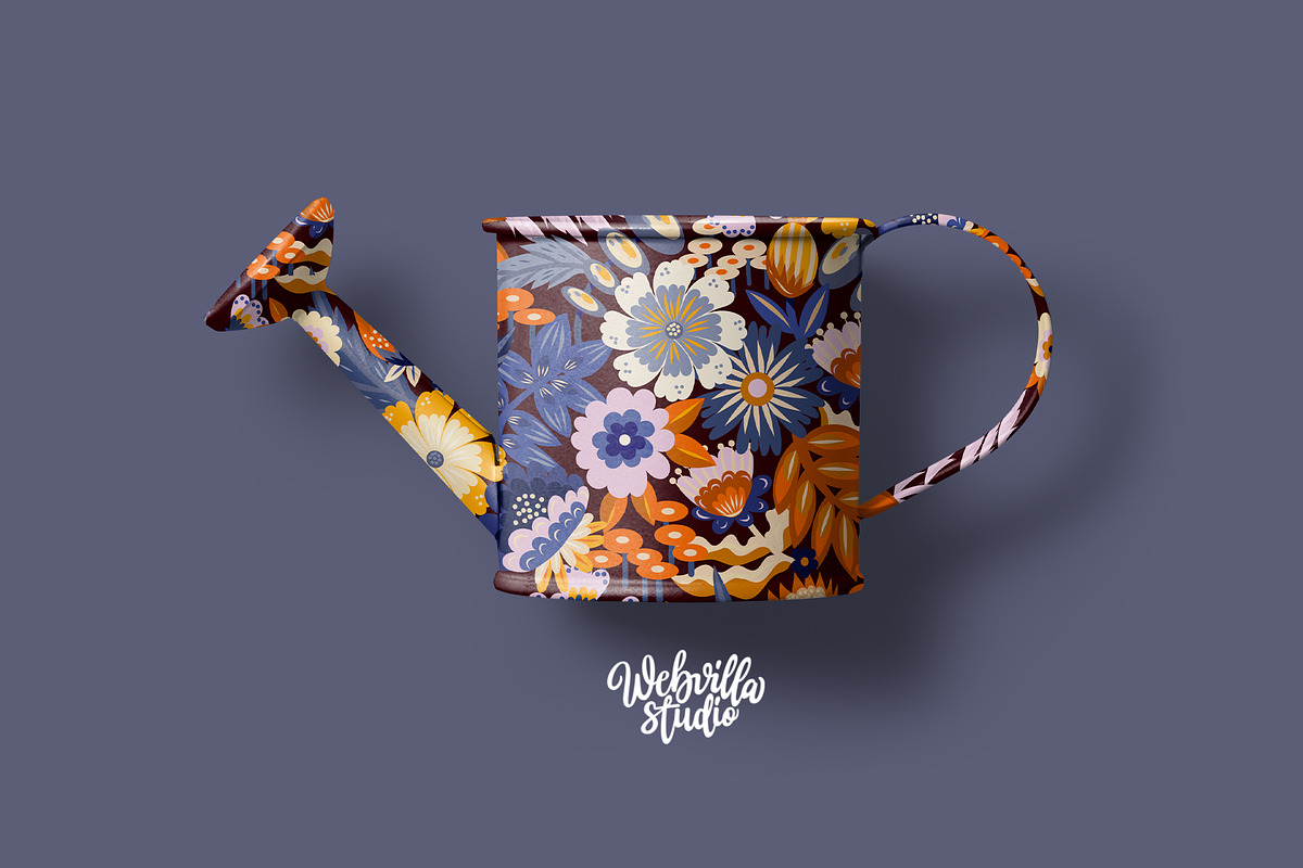 Bloom Vibes Pattern, a Pattern Graphic by Bloomart Studio | Creative Market