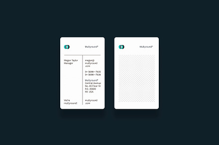 Business cards template: Multyround