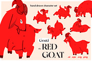 Hand Drawn Goat Vector Bundle, an Animal Illustration by Pásha (Thumbnail 1 of 5)