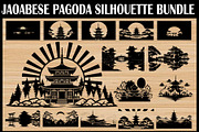 Japanese Pagoda SVG Bundle, an Illustration by Gaye Art (Thumbnail 1 of 3)
