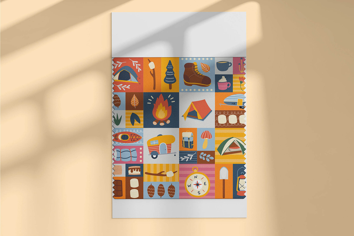Camping Seamless Pattern Bundle, a Pattern Graphic by Alanna Messina Design Co (Photo 8 of 8)