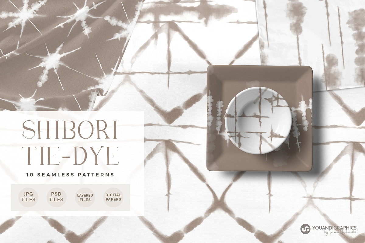 Tie-Dye Seamless Patterns - Shibori, a Pattern Graphic by Youandigraphics (Photo 1 of 11)
