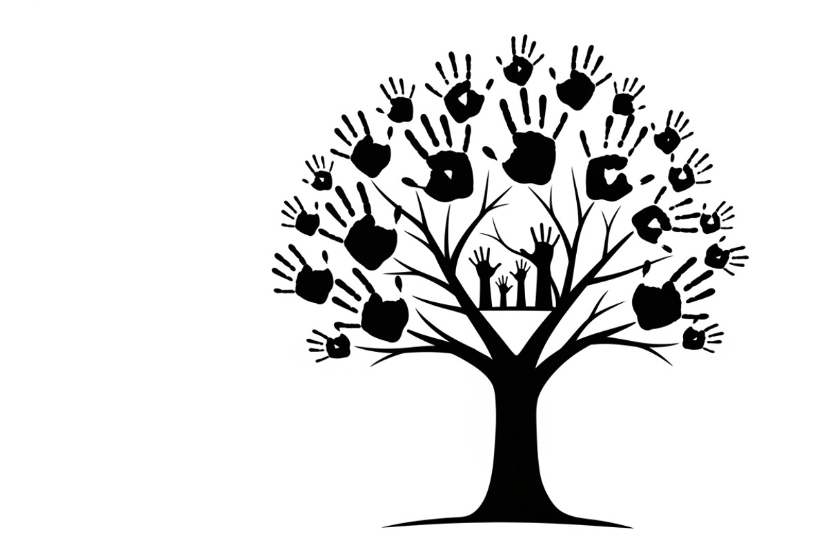 family handprint tree silhouette, an Illustration by Amazin_art (Photo 25 of 29)