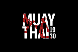 Muay thai logo icon illustration, a Branding & Logo Template by Dyn Studio