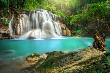 Beautiful waterfall stock photo containing amazing and autumn, a Nature Photo by Mybnassphoto