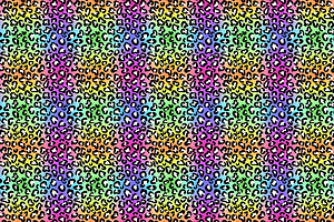 Seamless Rainbow Leopard Patten