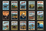 45 Retro Camping posters, a Brochure Template by DGIM studio (Thumbnail 3 of 6)