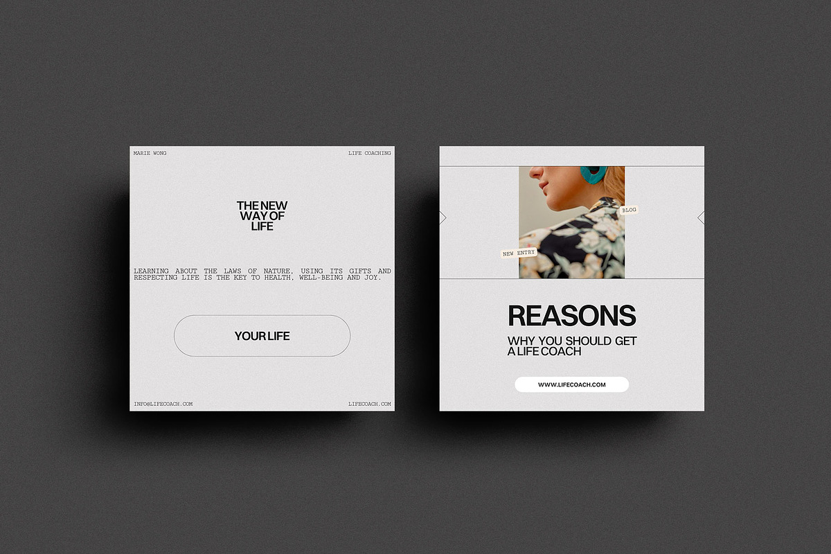 Life Coach Social Media Template, a Social Media Template by Moscovita Studio (Photo 14 of 39)