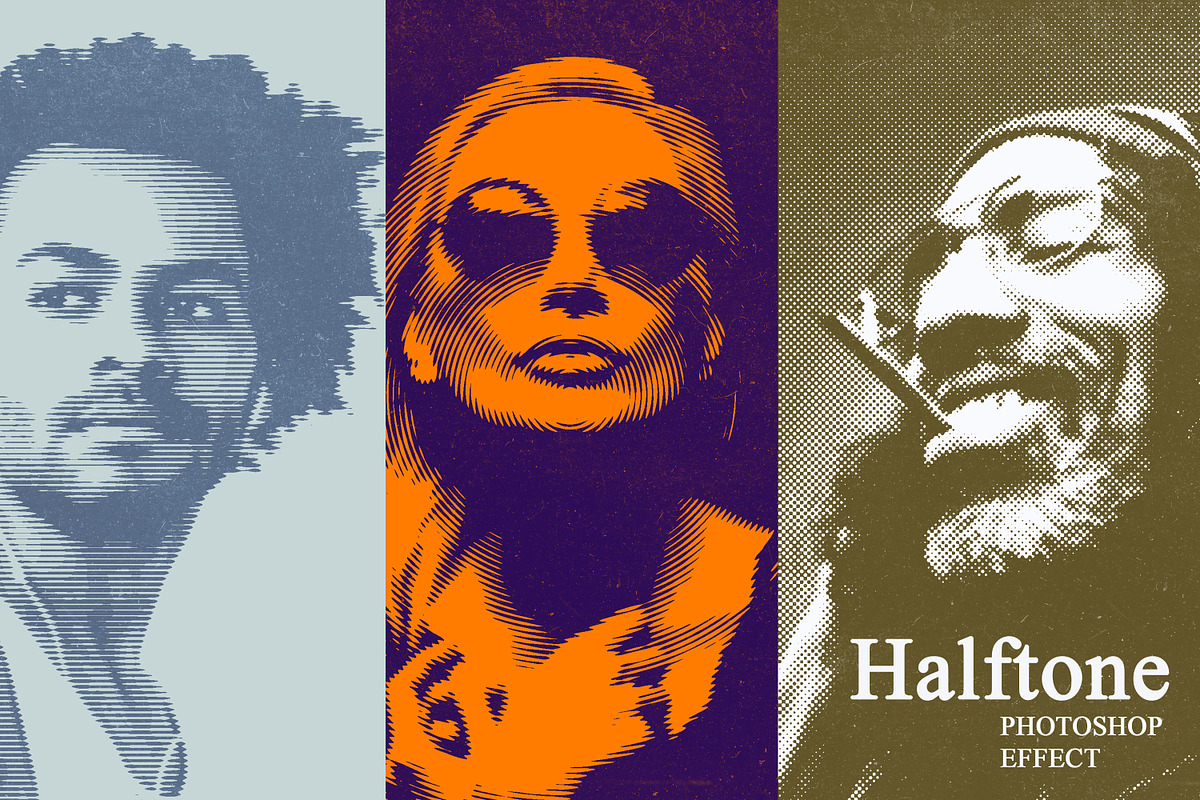 Vintage Halftone Portrait Effect, an Action Add-On by liptouse (Photo 1 of 6)