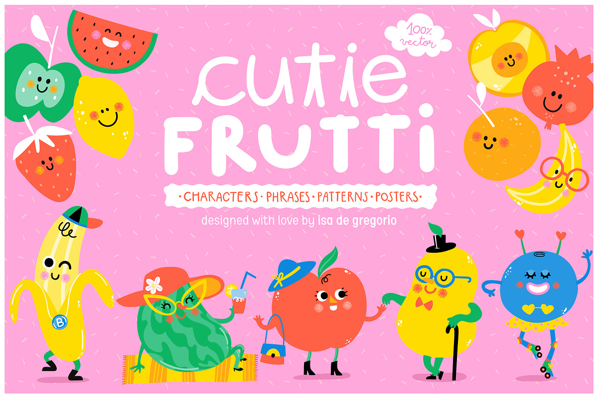 Cutie Frutti. Mini Fruit Collection., a Food Illustration by Isa De Gregorio (Photo 1 of 10)