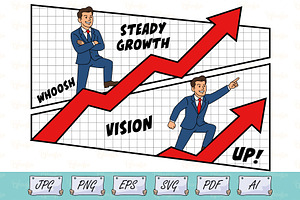 Leadership and Vision Growth Chart, a Finance Illustration by Ghagra