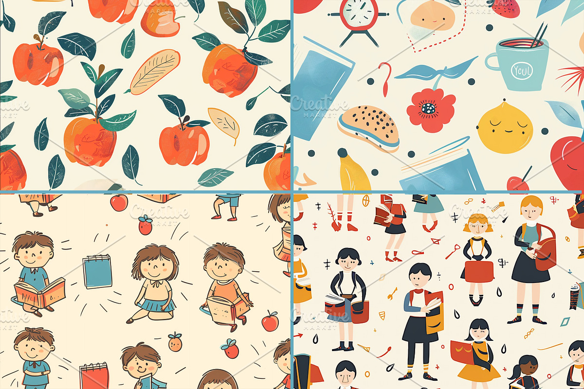Teaching school seamless pattern, a Pattern Graphic by HillTract (Photo 2 of 2)
