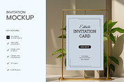 Editable Invitation Card Mockup, a Product Mockup by graphypix (Thumbnail 2 of 4)