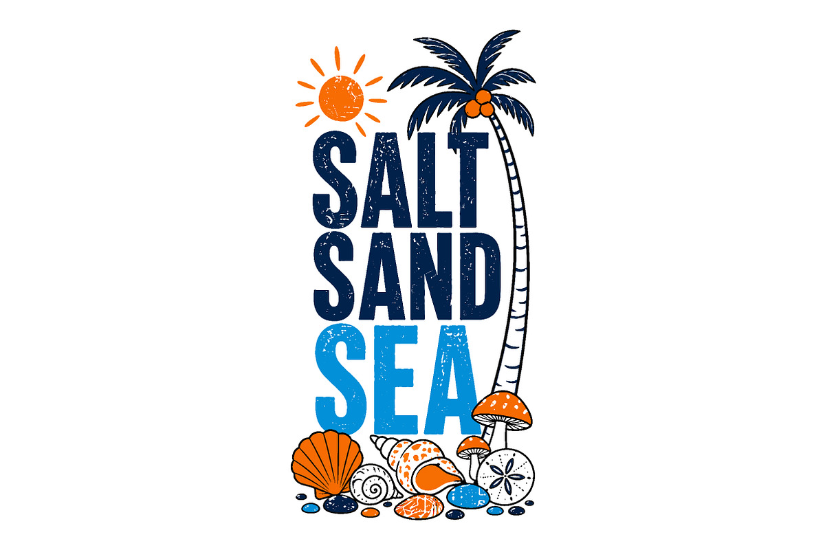 Salt Sand Sea Summer PNG, a Seasonal Illustration by Canvas Craft (Photo 1 of 6)