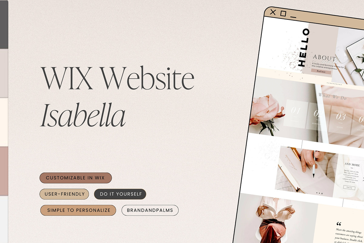 WIX Website Template Isabella, a Wix Template by Brand & Palms (Photo 1 of 6)