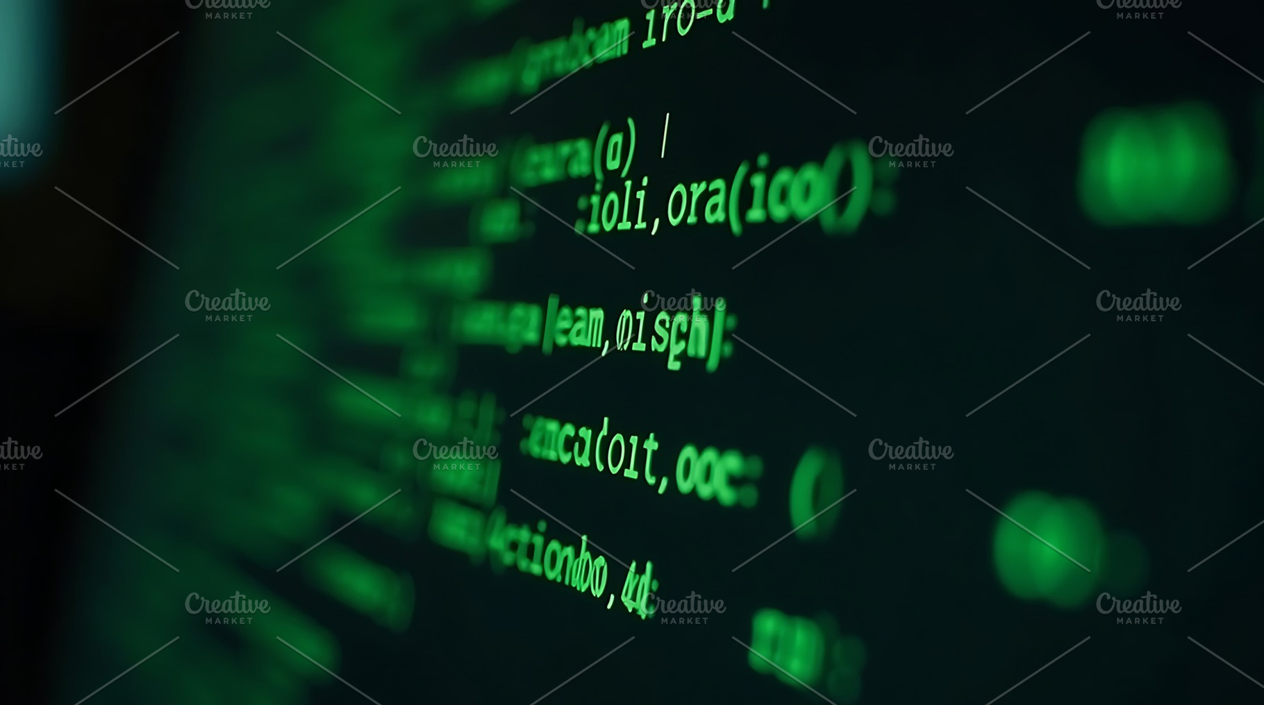 Green computer code on screen, a Technology Photo by Artonix