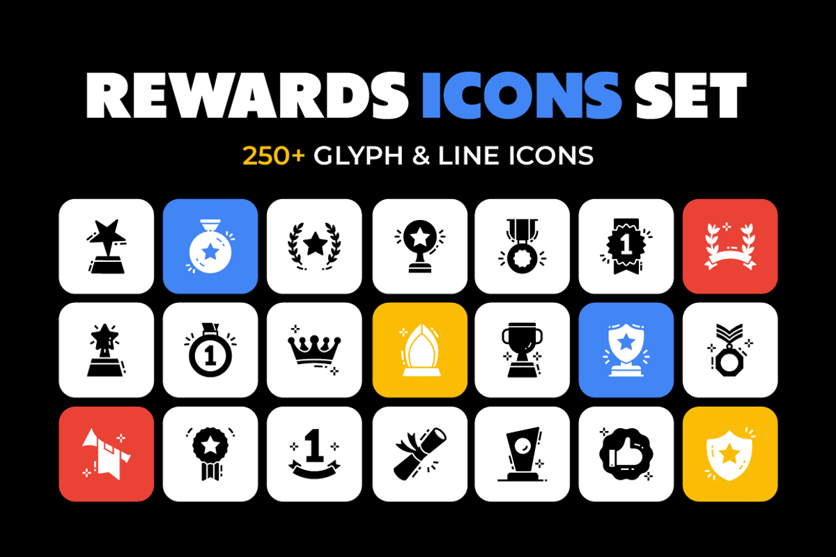 Rewards Icon Set, a Duotone Icon by Brickclay (Photo 1 of 7)