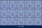 Blue White Azulejo Seamless Patterns, a Pattern Graphic by VectorPanther (Thumbnail 7 of 10)