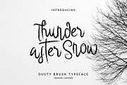 Thunder After Snow Brush Font, a Script Font by Dicubit (Thumbnail 1 of 10)