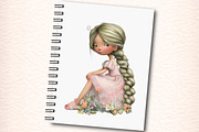 Pastel Summer Girl Clipart Bundle, an Illustration by Digital Artistic99 (Thumbnail 5 of 10)