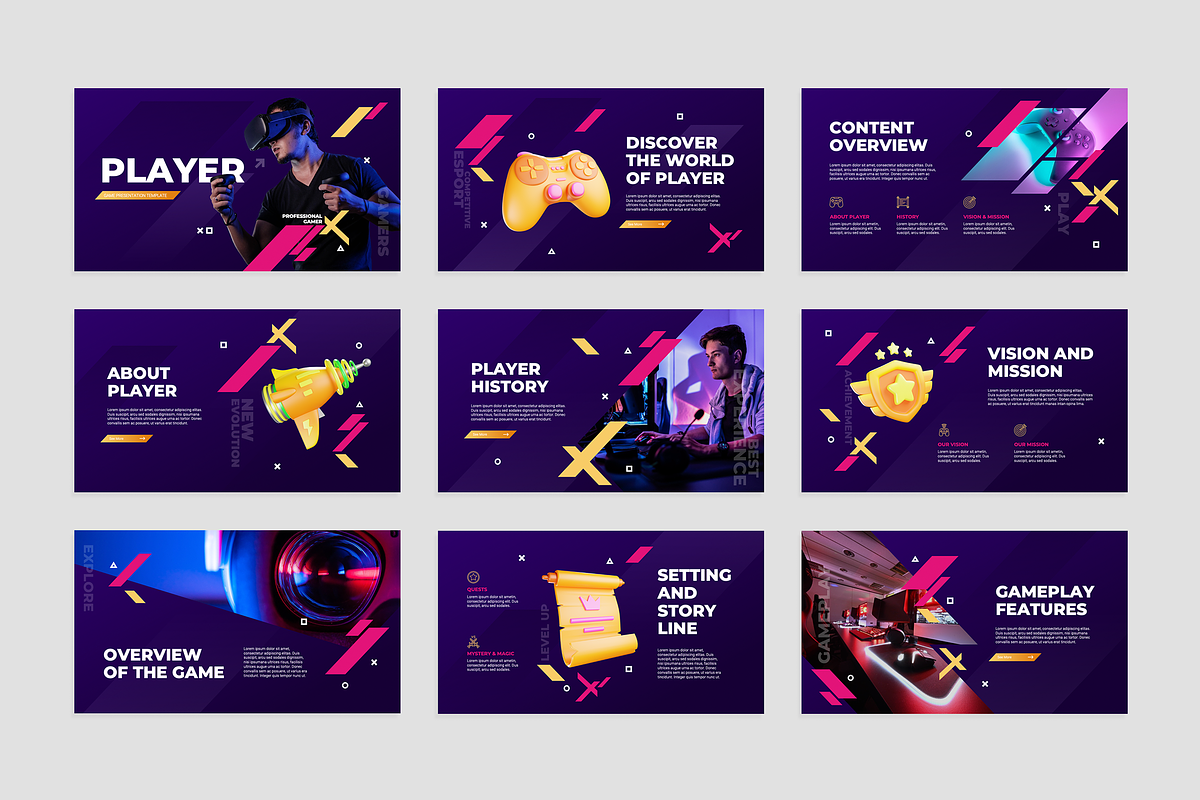 Player - Game Keynote Template, a Presentation Template by Flat Icons (Photo 5 of 7)