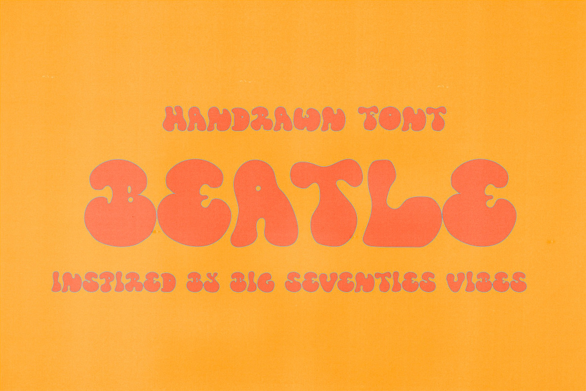 Beatle Hand Drawn Retro Font, a Handwritten Font by Madeline ODonoghue Design (Photo 2 of 7)