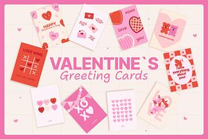 Valentine`s Greeting Cards