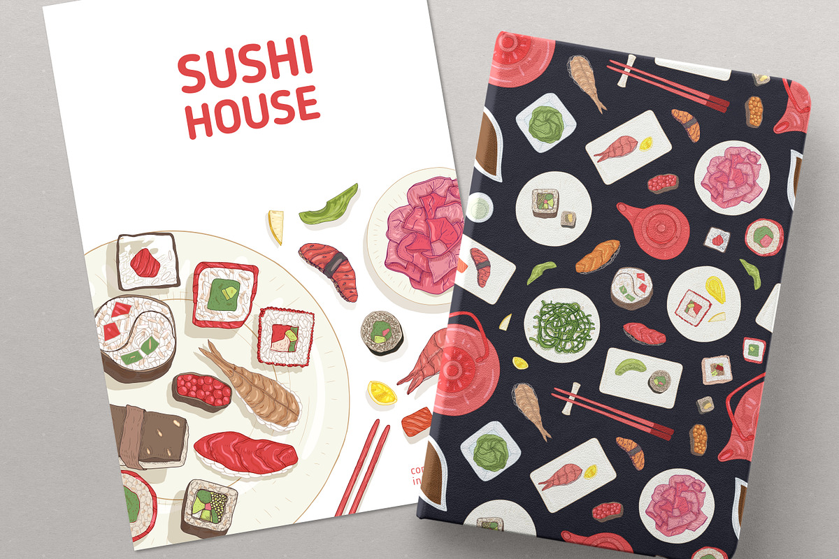 Sushi, hand drawn bundle, a Food Illustration by Good Studio (Photo 31 of 32)