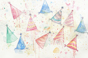 watercolor birthday watercolor birth, an Illustration by Creativeshirt (Thumbnail 12 of 16)