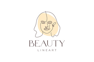beauty face women long hair logo, a Branding & Logo Template by devastd