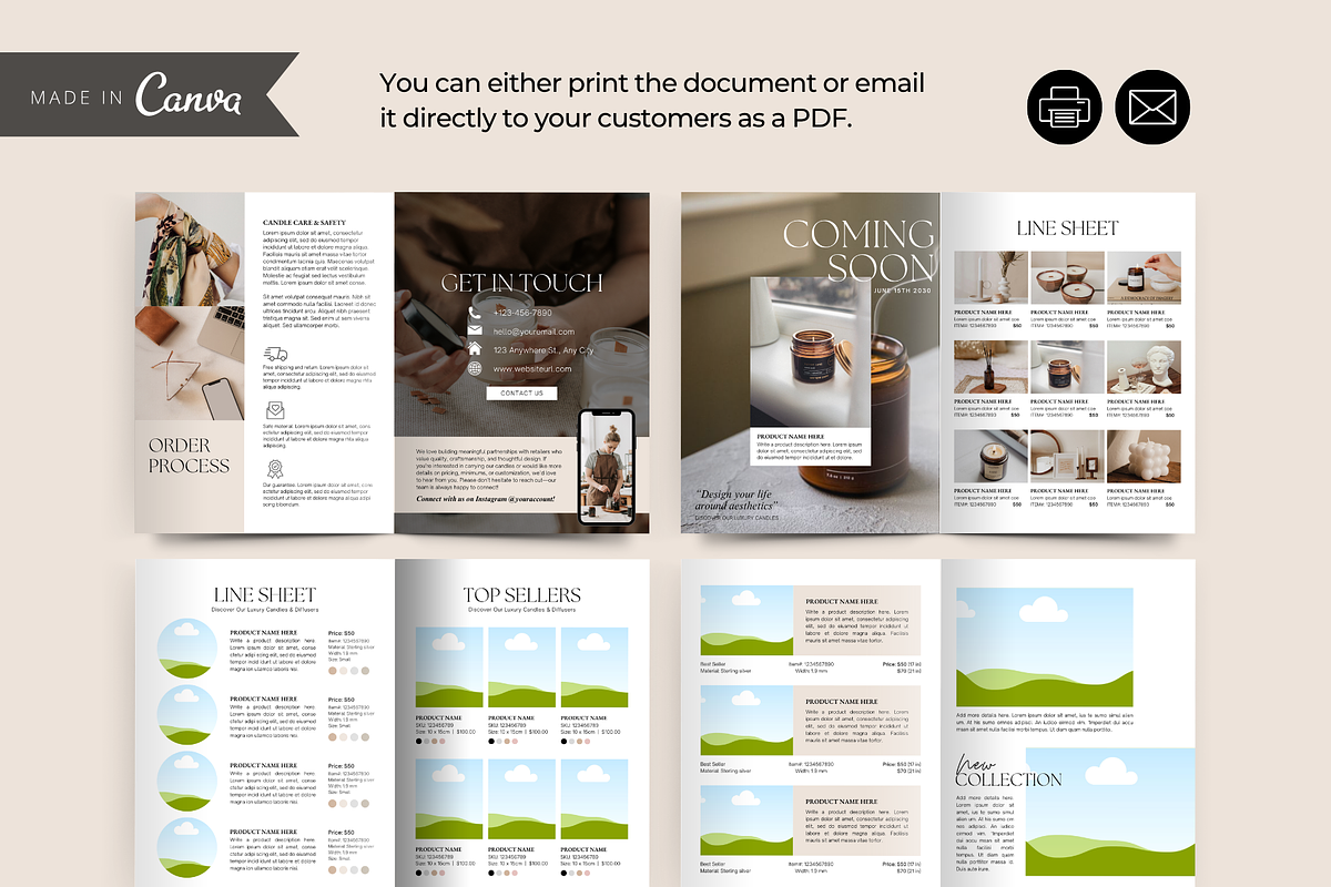 Product Catalog, Line Sheet Template, a Brochure Template by ShopRShop (Photo 5 of 10)
