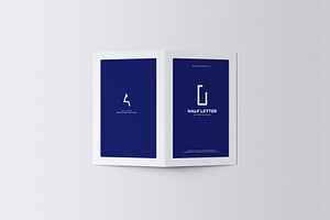 Half Letter Bi-Fold Brochure Mockup