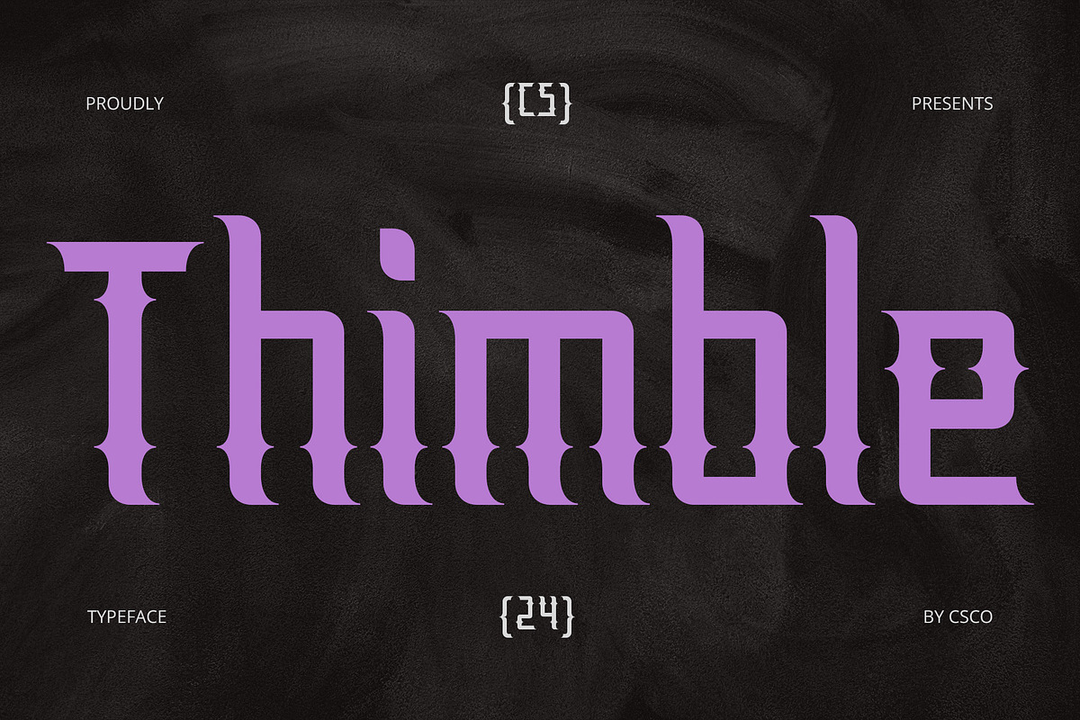 CS Thimble – Gothic Font, a Sans Serif Font by Craft Supply Co. (Photo 1 of 8)