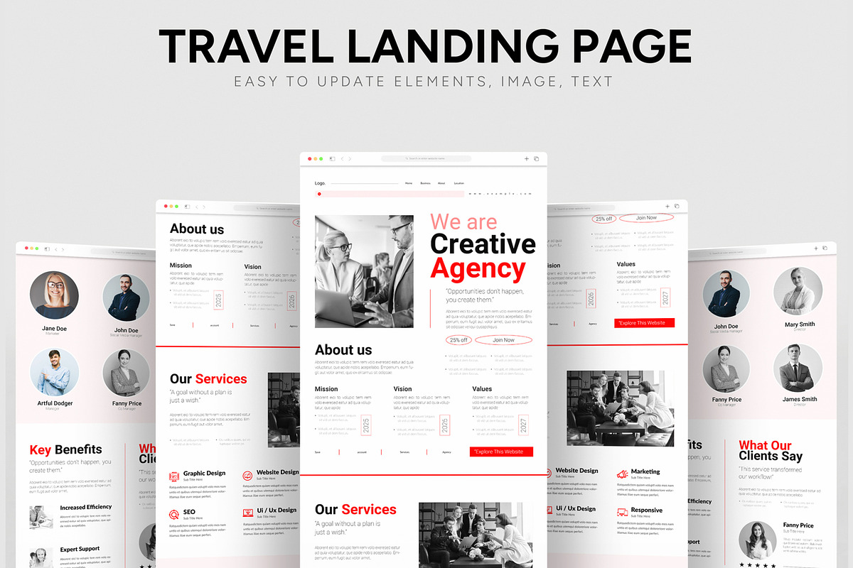 Agency Landing Page, an UI Kit Template by CreativeShaper (Photo 1 of 6)