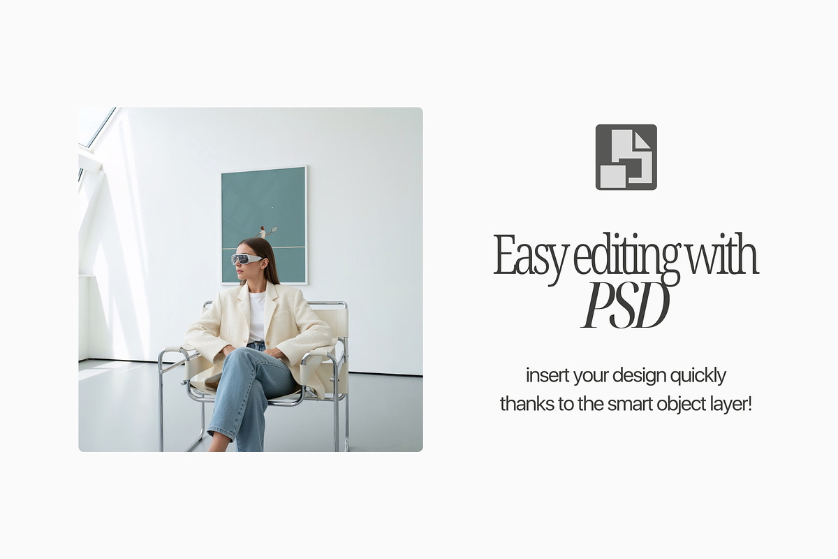 Modern White Frame Mockup W Person, an Icon by First Impression Mockups (Photo 5 of 6)