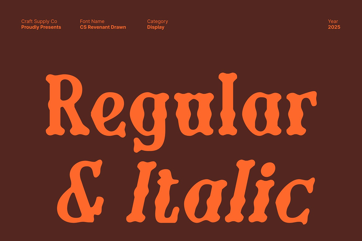CS Revenant Drawn, a Serif Font by Craft Supply Co. (Photo 2 of 8)