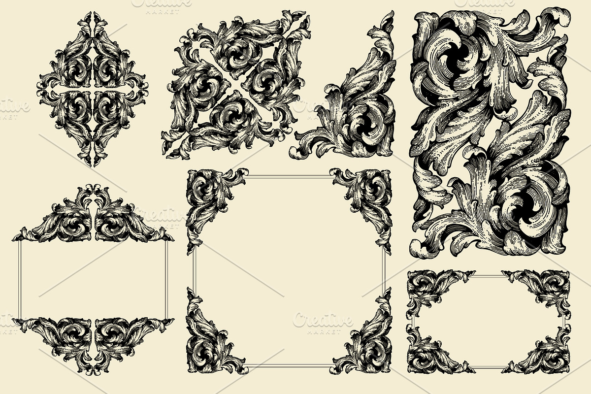 Decorative frames and borders svg, a Decorative Illustration by Samira (Photo 3 of 7)