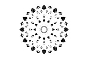 Black White Mandala Illustration Set, a Decorative Illustration by NJ Himel (Thumbnail 47 of 101)